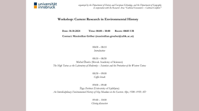 Dr. Zwitter je predstavil referat Interdisciplinarna okoljska zgodovina travnikov v Vzhodnih Alpah, 1500–1950.