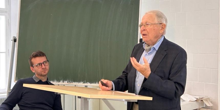 Doc. dr. Jernej Kosi in prof. dr. Ernst Bruckmüller (foto: Marija Wakounig)